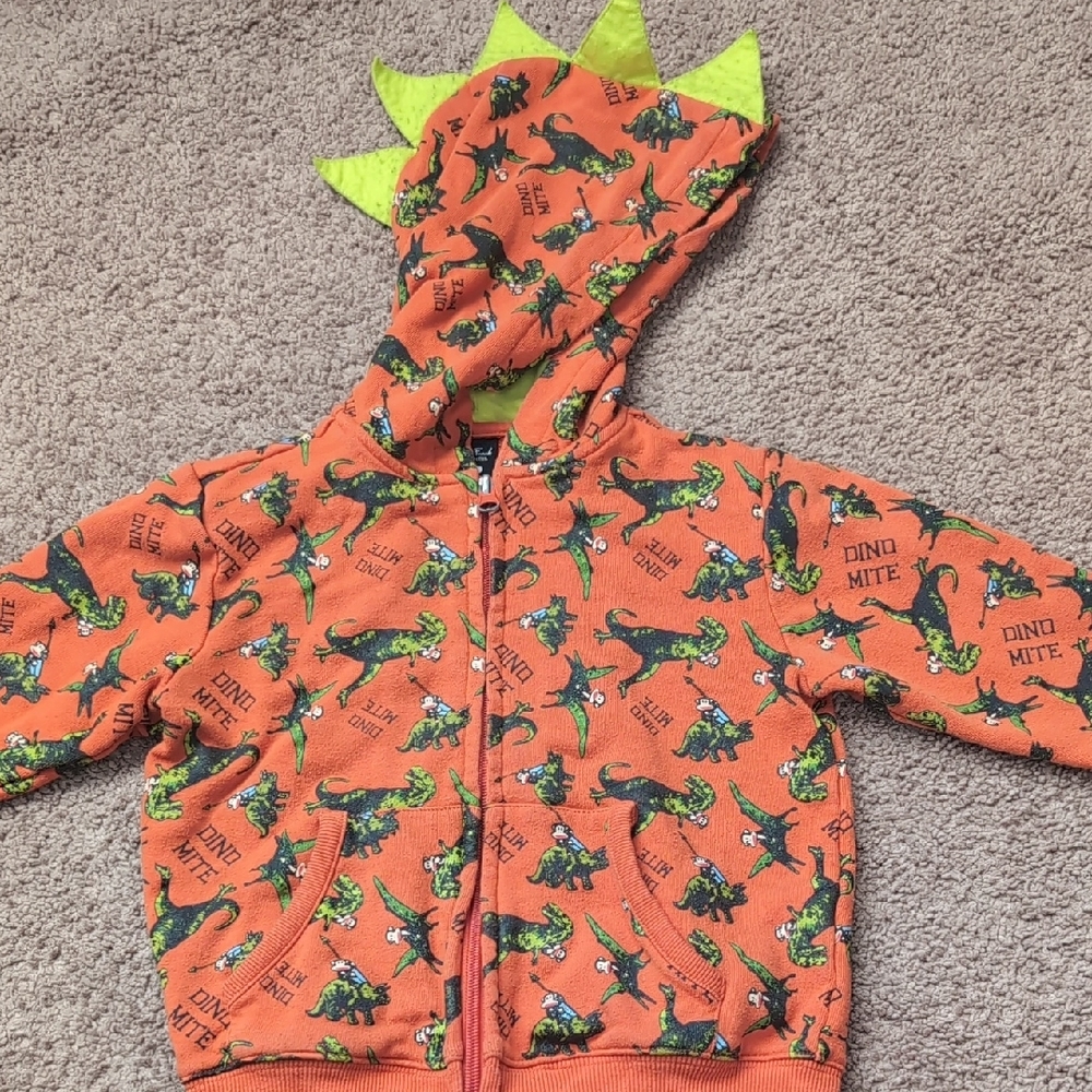 Paul Frank Orange Dinosaur Hoodie for Kids